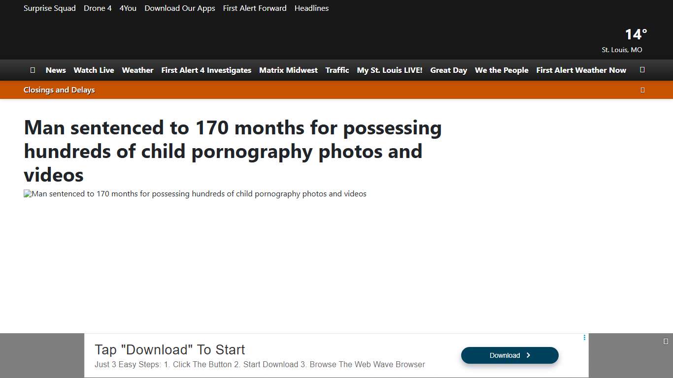 Man sentenced to 170 months for possessing hundreds of child pornography photos and videos
